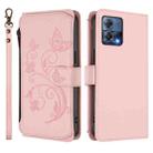 For Motorola Moto S30 Pro Butterfly Love Flower Multi-card Zipper Wallet Leather Phone Case(Pink) - 2