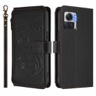 For Motorola Moto X30 Pro 5G Butterfly Love Flower Multi-card Zipper Wallet Leather Phone Case(Black) - 2