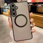For Samsung Galaxy A55 5G Hawkeye Skin Feel MagSafe Phone Case(Black) - 1