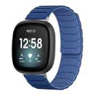 For Fitbit Versa 4 / 3 / Sense 2 / Sense xDfind Magnetic Silicone Watch Band(Navy Blue) - 1