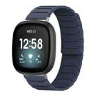 For Fitbit Versa 4 / 3 / Sense 2 / Sense xDfind Magnetic Silicone Watch Band(Midnight Blue) - 1
