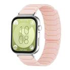 For Huawei Watch Fit4 / Fit4 Pro / Fit3 xDfind Magnetic Silicone Watch Band(Pink Sand) - 1
