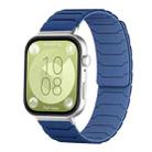 For Huawei Watch Fit4 / Fit4 Pro / Fit3 xDfind Magnetic Silicone Watch Band(Navy Blue) - 1