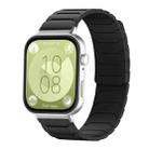 For Huawei Watch Fit4 / Fit4 Pro / Fit3 xDfind Magnetic Silicone Watch Band(Black) - 1