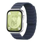 For Huawei Watch Fit4 / Fit4 Pro / Fit3 xDfind Magnetic Silicone Watch Band(Midnight Blue) - 1