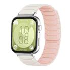For Huawei Watch Fit4 / Fit4 Pro / Fit3 xDfind Magnetic Silicone Watch Band(Starlight Pink Sand) - 1