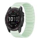 For Garmin Fenix 8/7X/6X/5X 26mm xDfind Magnetic Silicone Watch Band(Mint Green) - 1