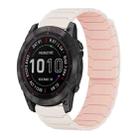 For Garmin Fenix 8/7X/6X/5X 26mm xDfind Magnetic Silicone Watch Band(Starlight Pink Sand) - 1