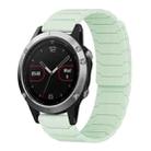 For Garmin Fenix 8/7/6/5 22mm xDfind Magnetic Silicone Watch Band(Mint Green) - 1