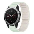 For Garmin Fenix 8/7/6/5 22mm xDfind Magnetic Silicone Watch Band(Mint Green Starlight) - 1