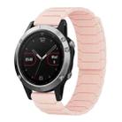 For Garmin Fenix 8/7/6/5 22mm xDfind Magnetic Silicone Watch Band(Pink Sand) - 1