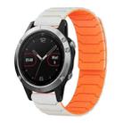 For Garmin Fenix 8/7/6/5 22mm xDfind Magnetic Silicone Watch Band(Starlight Orange) - 1