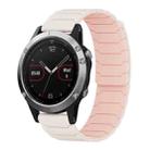 For Garmin Fenix 8/7/6/5 22mm xDfind Magnetic Silicone Watch Band(Starlight Pink Sand) - 1