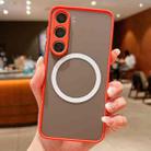 For Samsung Galaxy S21 FE 5G Hawkeye Skin Feel MagSafe Phone Case(Red) - 1