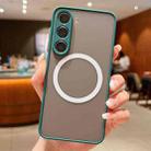 For Samsung Galaxy S21+ 5G Hawkeye Skin Feel MagSafe Phone Case(Dark Green) - 1