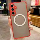 For Samsung Galaxy S25 5G Hawkeye Skin Feel MagSafe Phone Case(Red) - 1