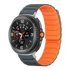 For Samsung Galaxy Watch8 / 8 Classic xDfind Magnetic Silicone Watch Band(Grey Orange) - 1