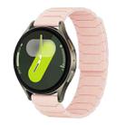 For Samsung Galaxy Watch 7 / 6 / 5 / FE xDfind Magnetic Silicone Watch Band(Pink Sand) - 1