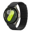 For Samsung Galaxy Watch 7 / 6 / 5 / FE xDfind Magnetic Silicone Watch Band(Black) - 1