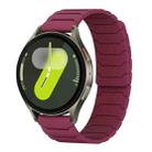 For Samsung Galaxy Watch 7 / 6 / 5 / FE xDfind Magnetic Silicone Watch Band(Wine Red) - 1