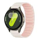 For Samsung Galaxy Watch 7 / 6 / 5 / FE xDfind Magnetic Silicone Watch Band(Starlight Pink Sand) - 1