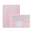 For Xiaomi Pad 7S Pro 12.5 inch Ultra-thin Detachable Bluetooth Keyboard Leather Tablet Case with Touchpad(Pink White) - 1