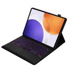 For Xiaomi Pad 7S Pro 12.5 inch Ultra-thin Detachable Backlight Bluetooth Keyboard Leather Tablet Case with Touchpad(Black) - 3
