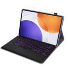 For Xiaomi Pad 7S Pro 12.5 inch Ultra-thin Detachable Backlight Bluetooth Keyboard Leather Tablet Case with Touchpad(Lavender White) - 3