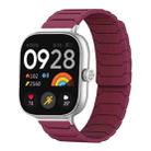For Xiaomi Smart Band 9 Pro/8 Pro/Redmi Watch 5/4 xDfind Magnetic Silicone Watch Band(Wine Red) - 1