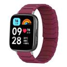For Redmi Watch 3 Active / Watch 3 Lite xDfind Magnetic Silicone Watch Band(Wine Red) - 1