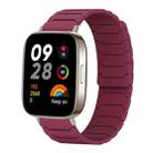 For Redmi Watch 3 xDfind Magnetic Silicone Watch Band(Wine Red) - 1