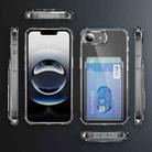 For iPhone 16e Crystal Clear Card Slot PC Hybrid TPU Phone Case(Transparent) - 2