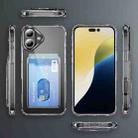 For iPhone 17 Crystal Clear Card Slot PC Hybrid TPU Phone Case(Transparent) - 2