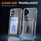 For iPhone 17 Crystal Clear Card Slot PC Hybrid TPU Phone Case(Transparent) - 3