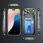For iPhone 17 Pro Crystal Clear Card Slot PC Hybrid TPU Phone Case(Transparent) - 2
