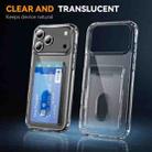For iPhone 17 Pro Crystal Clear Card Slot PC Hybrid TPU Phone Case(Transparent) - 3