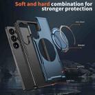 For Samsung Galaxy S25 Ultra 5G Metal 360 Degree Rotation Holder MagSafe Phone Case(Navy Blue) - 3