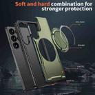 For Samsung Galaxy S25 Ultra 5G Metal 360 Degree Rotation Holder MagSafe Phone Case(Olive Green) - 3