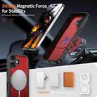 For iPhone 17 Metal 360 Degree Rotation Holder MagSafe Phone Case(Red) - 2