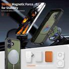 For iPhone 17 Metal 360 Degree Rotation Holder MagSafe Phone Case(Olive Green) - 2