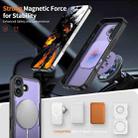 For iPhone 17 Metal 360 Degree Rotation Holder MagSafe Phone Case(Purple) - 2