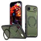 For iPhone 17 Air Metal 360 Degree Rotation Holder MagSafe Phone Case(Olive Green) - 1