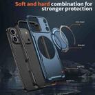 For iPhone 17 Pro Metal 360 Degree Rotation Holder MagSafe Phone Case(Navy Blue) - 3