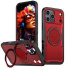 For iPhone 17 Pro Max Metal 360 Degree Rotation Holder MagSafe Phone Case(Red) - 1