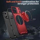 For iPhone 17 Pro Max Metal 360 Degree Rotation Holder MagSafe Phone Case(Red) - 3