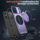 For iPhone 17 Pro Max Metal 360 Degree Rotation Holder MagSafe Phone Case(Purple) - 3