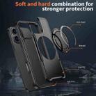 For iPhone 16 Pro Max Metal 360 Degree Rotation Holder MagSafe Phone Case(Black) - 3