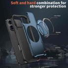 For iPhone 16 Pro Max Metal 360 Degree Rotation Holder MagSafe Phone Case(Navy Blue) - 3