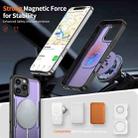 For iPhone 16 Pro Max Metal 360 Degree Rotation Holder MagSafe Phone Case(Purple) - 2