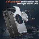 For iPhone 16 Plus Metal 360 Degree Rotation Holder MagSafe Phone Case(Grey) - 3
